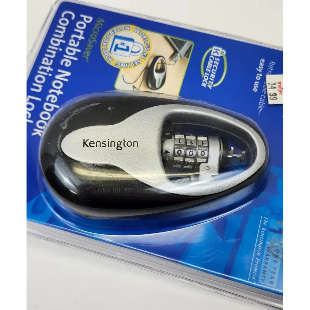 Portable Laptop Notebook Combination Lock Retractable Cable Kensington New